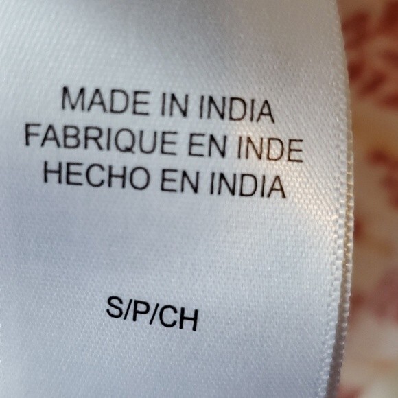 LUCKY BRAND ORANGE CREAM BOJO SLEEVELESS TOP V-NECK COTTON FLORAL SMALL - Picture 5 of 9